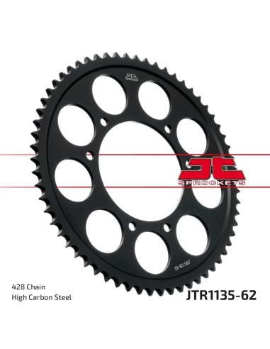 corona moto jt sprockets de acero de 62 dientes jtr1135 62