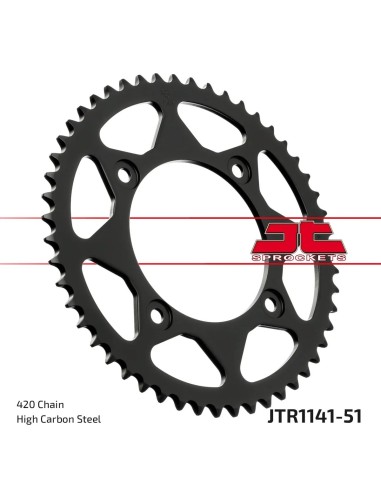 corona moto jt sprockets de acero de 51 dientes jtr1141 51