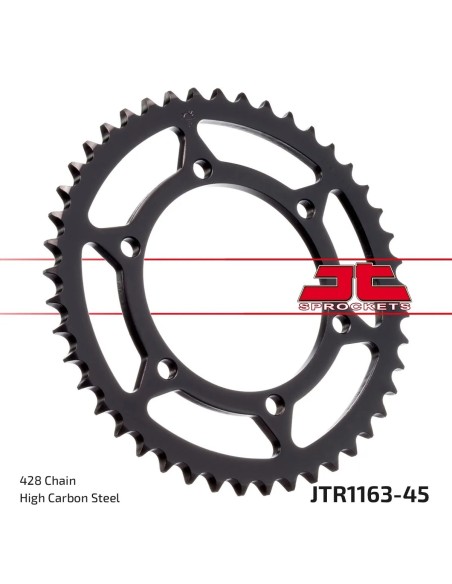 corona moto jt sprockets de acero de 45 dientes jtr1141 60
