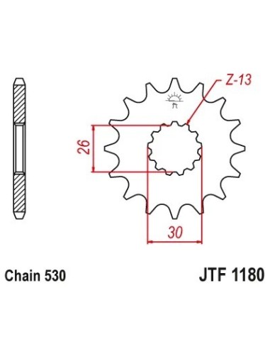 pinon de ataque 19 dientes paso 530 jtf1180