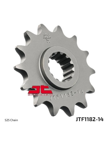 pinon de moto jt sprockets acero 14 dientes p 525 jtf1182 14