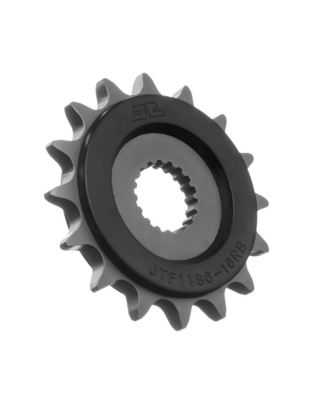 pinon de moto jt sprockets con goma 16 dientes p 525 jtf1186 16rb