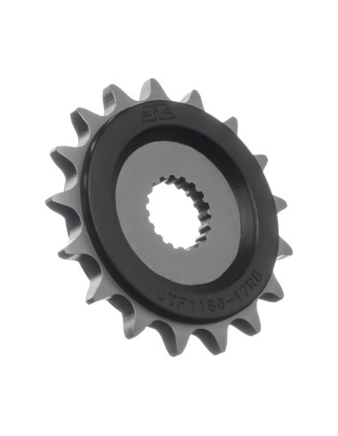 pinon moto jt sprockets acero con goma 17 dientes p 525 jtf1186 17