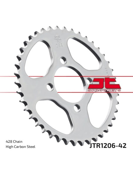 corona moto jt sprockets de acero de 42 dientes jtr1206 42