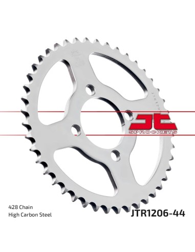 corona moto jt sprockets de acero de 44 dientes jtr1206 44