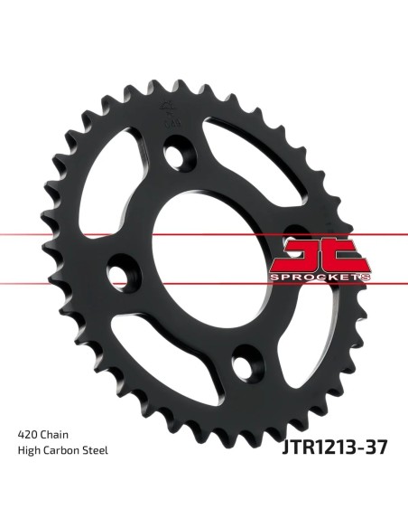 corona moto jt sprockets de acero de 37 dientes jtr1213 37
