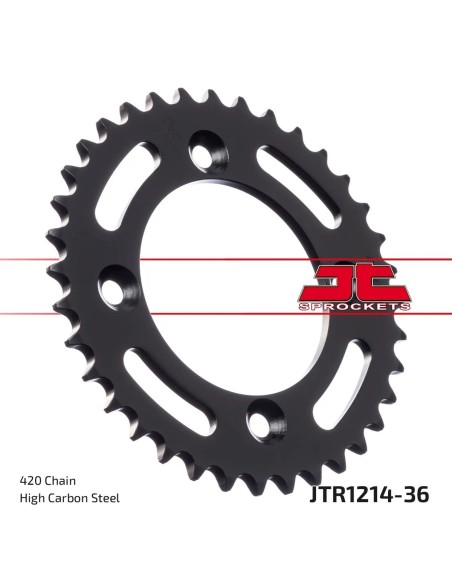 corona moto jt sprockets de acero de 36 dientes jtr1214 36