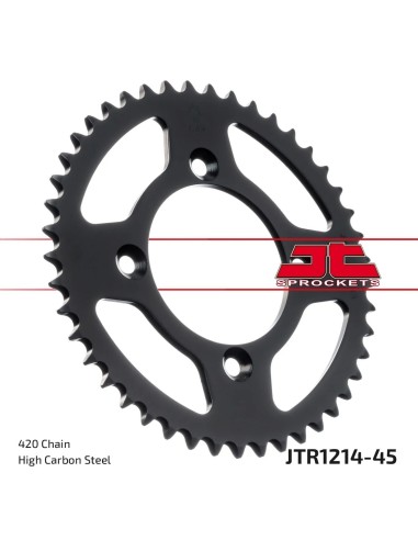 corona moto jt sprockets de acero de 45 dientes jtr1214 45