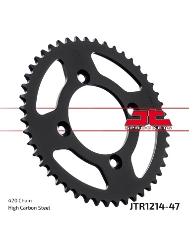 corona moto jt sprockets de acero de 47 dientes jtr1214 47