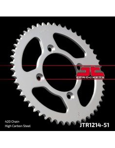corona moto jt sprockets de acero de 51 dientes jtr1214 51