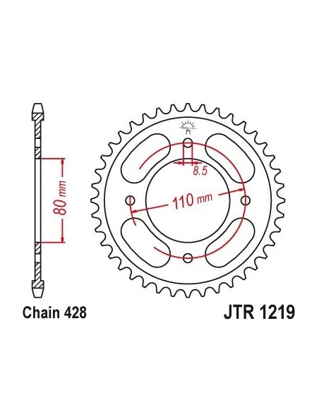 corona honda cb 125 f 41 th jt sprockets jtr1219 41