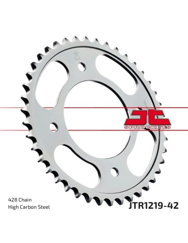 corona moto jt sprockets de acero de 42 dientes jtr1219 42
