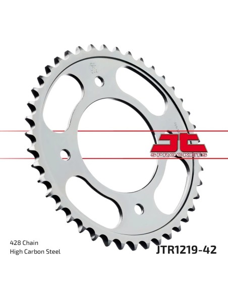 corona moto jt sprockets de acero de 42 dientes jtr1219 42