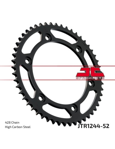 corona moto jt sprockets de acero de 52 dientes jtr1244 52