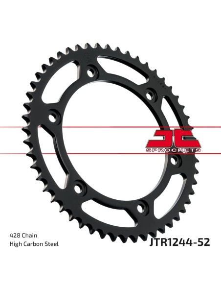 corona moto jt sprockets de acero de 52 dientes jtr1244 52