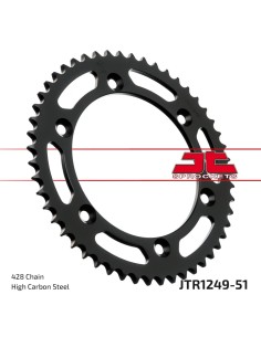corona moto jt sprockets de acero de 51 dientes jtr1249 51