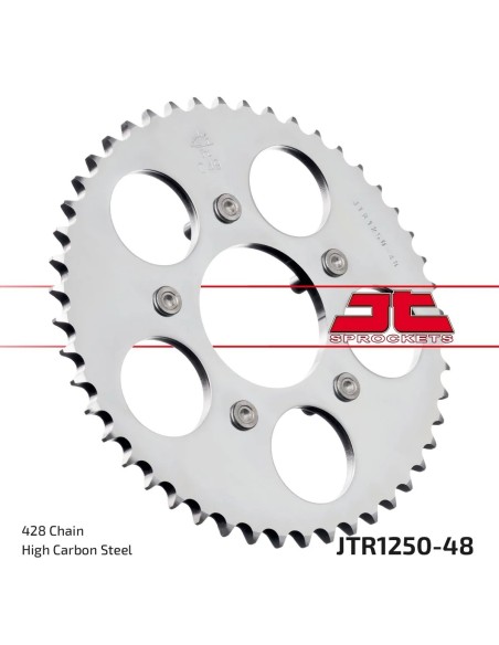corona moto jt sprockets de acero de 58 dientes jtr1250 48