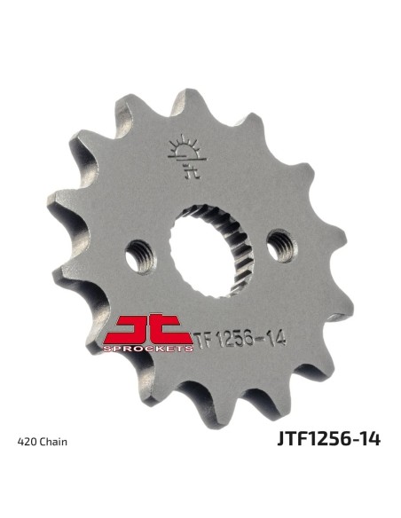 pinon de moto jt sprockets acero 14 dientes p 420 jtf1256 14