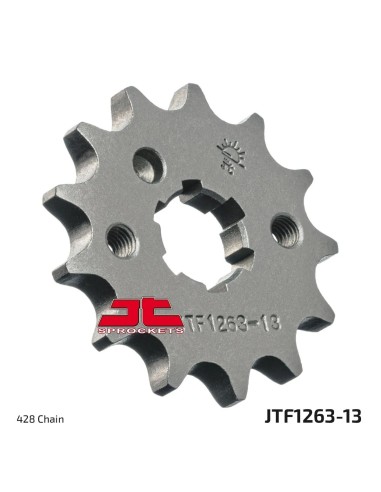 pinon de moto jt sprockets acero 13 dientes p 428 jtf1263 13
