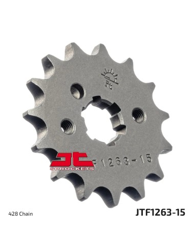 pinon de moto jt sprockets acero 15 dientes p 428 jtf1263 15