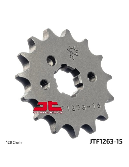 pinon de moto jt sprockets acero 15 dientes p 428 jtf1263 15