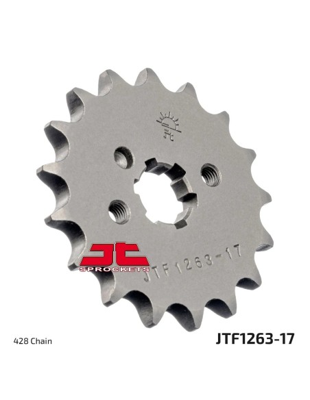 pinon de moto jt sprockets acero 17 dientes p 428 jtf1263 17