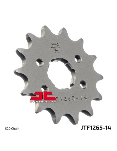 pinon de moto jt sprockets acero 14 dientes p 520 jtf1265 14