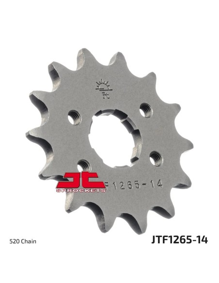 pinon de moto jt sprockets acero 14 dientes p 520 jtf1265 14