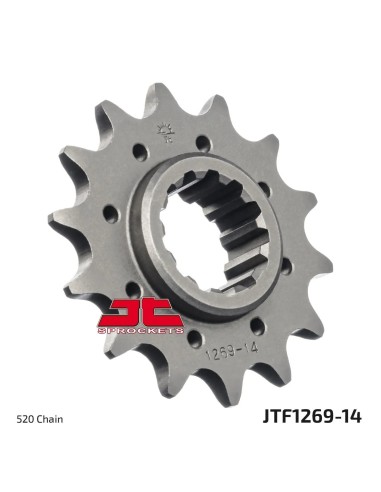 pinon de moto jt sprockets acero 14 dientes p 520 jtf1269 14