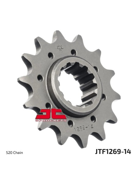 pinon de moto jt sprockets acero 14 dientes p 520 jtf1269 14