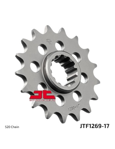 pinon de moto jt sprockets acero 17 dientes p 520 jtf1269 17