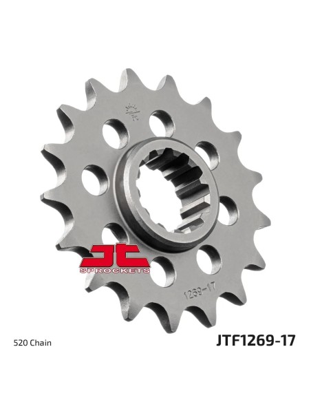pinon de moto jt sprockets acero 17 dientes p 520 jtf1269 17