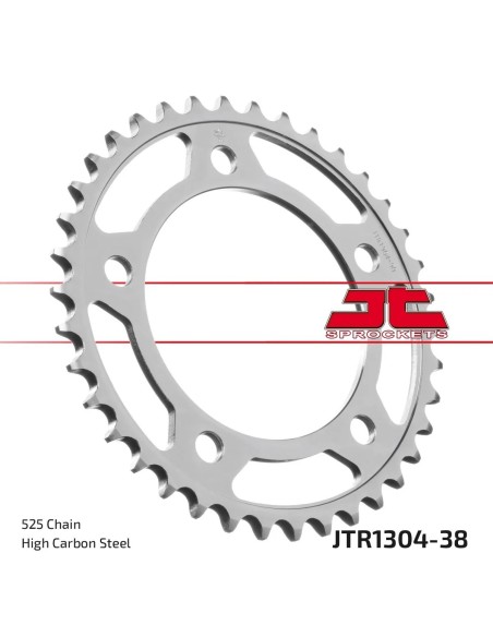 corona moto jt sprockets de acero de 38 dientes jtr1304 38