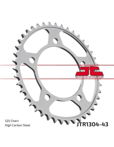 corona moto jt sprockets de acero de 43 dientes jtr1304 43