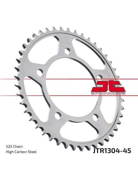 corona moto jt sprockets de acero de 45 dientes jtr1304 45
