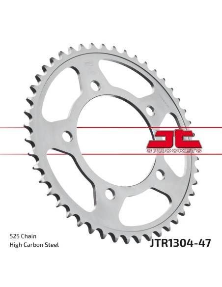 corona moto jt sprockets de acero de 47 dientes jtr1304 47