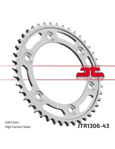 corona moto jt sprockets de acero de 43 dientes jtr1306 43