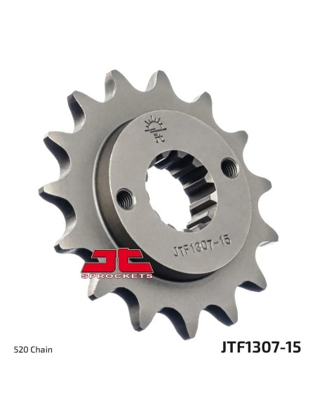pinon de moto jt sprockets acero 15 dientes p 520 jtf1307 15