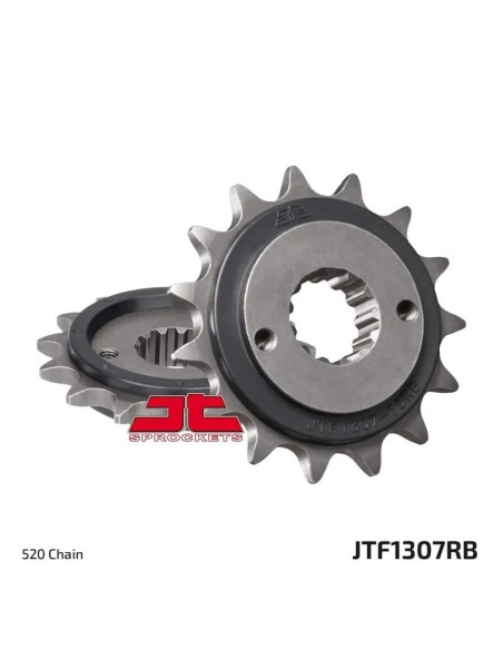 pinon de moto jt sprockets de acero con goma 15 dientes jtf1307 15rb