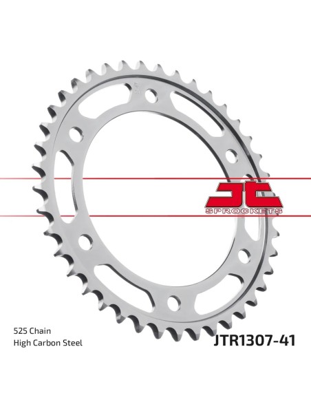 corona moto jt sprockets de acero de 41 dientes jtr1307 41