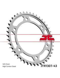 corona moto jt sprockets de acero de 43 dientes jtr1307 43