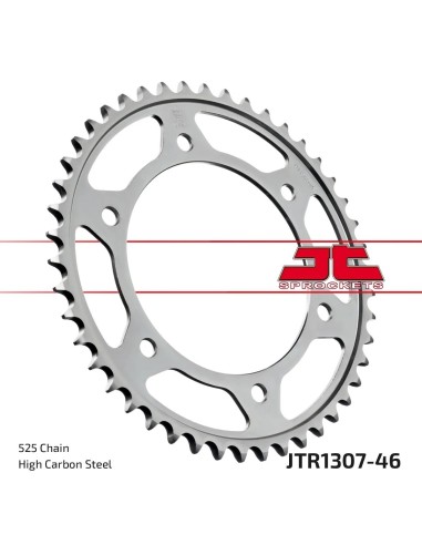 corona moto jt sprockets de acero de 46 dientes jtr1307 46
