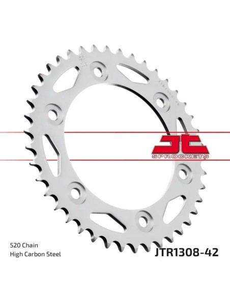 corona de aluminio jt sprockets moto 44 dientes jtr1308 44al