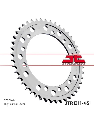 corona moto jt sprockets de acero de 45 dientes jtr1311 45