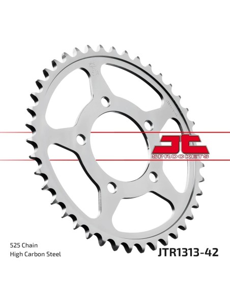 corona moto jt sprockets de acero de 42 dientes jtr1313 42