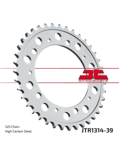 corona moto jt sprockets de acero de 39 dientes jtr1314 39