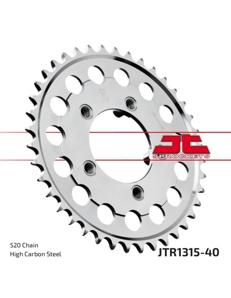 corona moto jt sprockets de acero de 40 dientes jtr1315 40