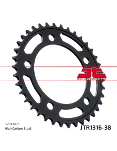 corona moto jt sprockets de acero de 38 dientes jtr1316 38