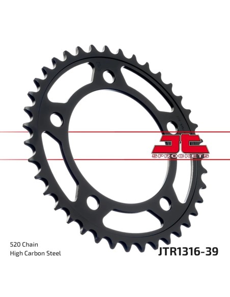 corona moto jt sprockets de acero de 39 dientes jtr1316 39