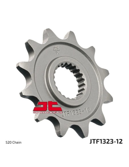 pinon de moto jt sprockets acero 12 dientes p 520 jtf1323 12